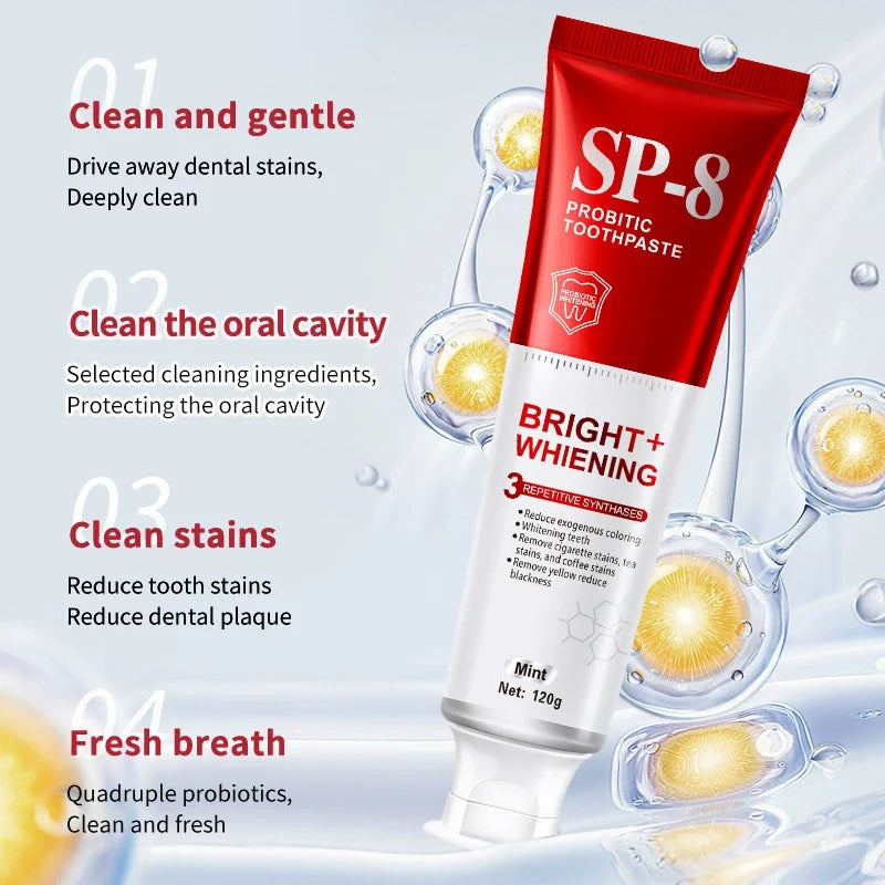 ✨ AEXZR® SP-8 Probiotic Whitening Toothpaste – Gently Erases Stains for a Brighter Smile 😁