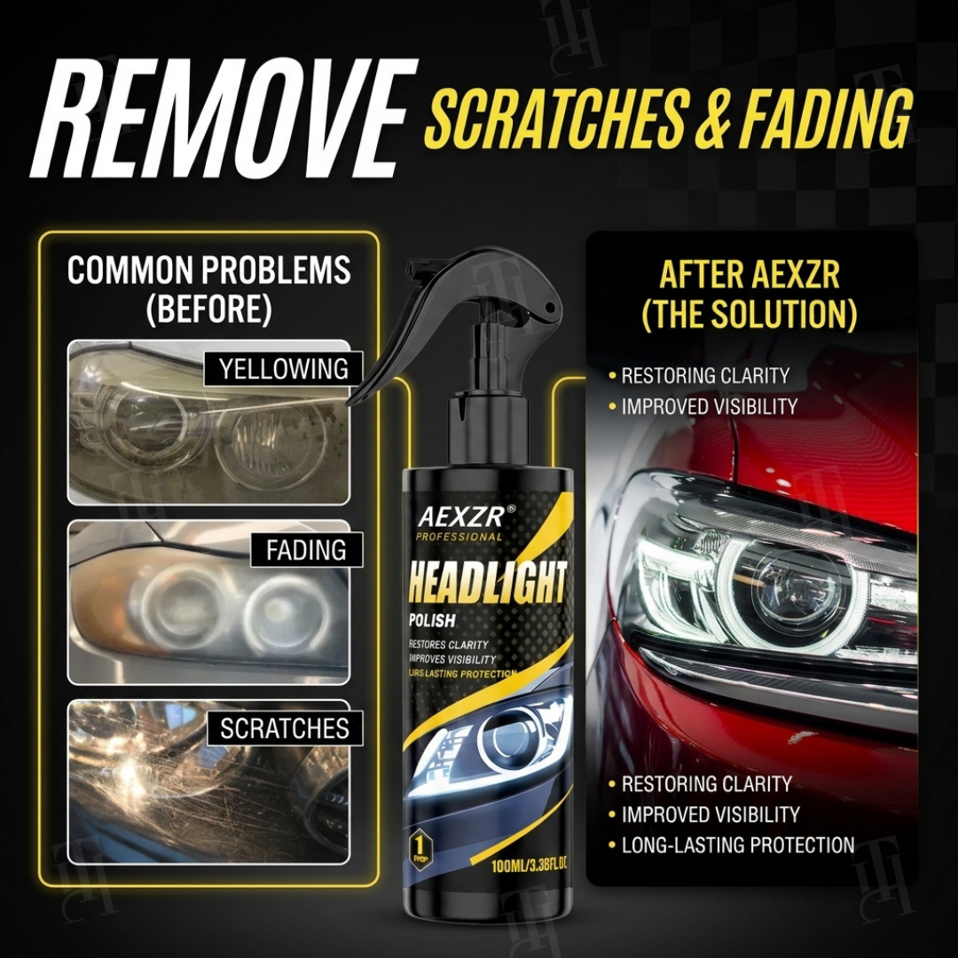 🔥 LIMITED TIME: ✨ AEXZR® Professional Headlight Restoration Kit – Instantly Removes Yellowing & Haze for Crystal-Clear Lights 🔦 | Save 56% Today!