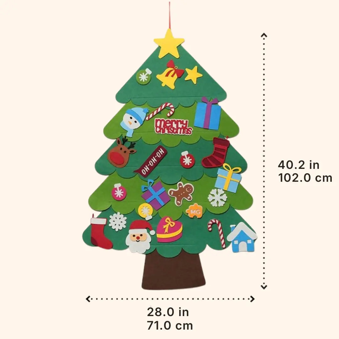 🎁Kids DIY Felt Christmas Tree Set – Create Magical Childhood Memories & Festive Fun for Toddlers🎄