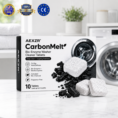 🏆Official Store|Kill Mold & Pet Hair|AEXZR® CarbonMelt Bio-Enzyme Washer Cleaner Tablets