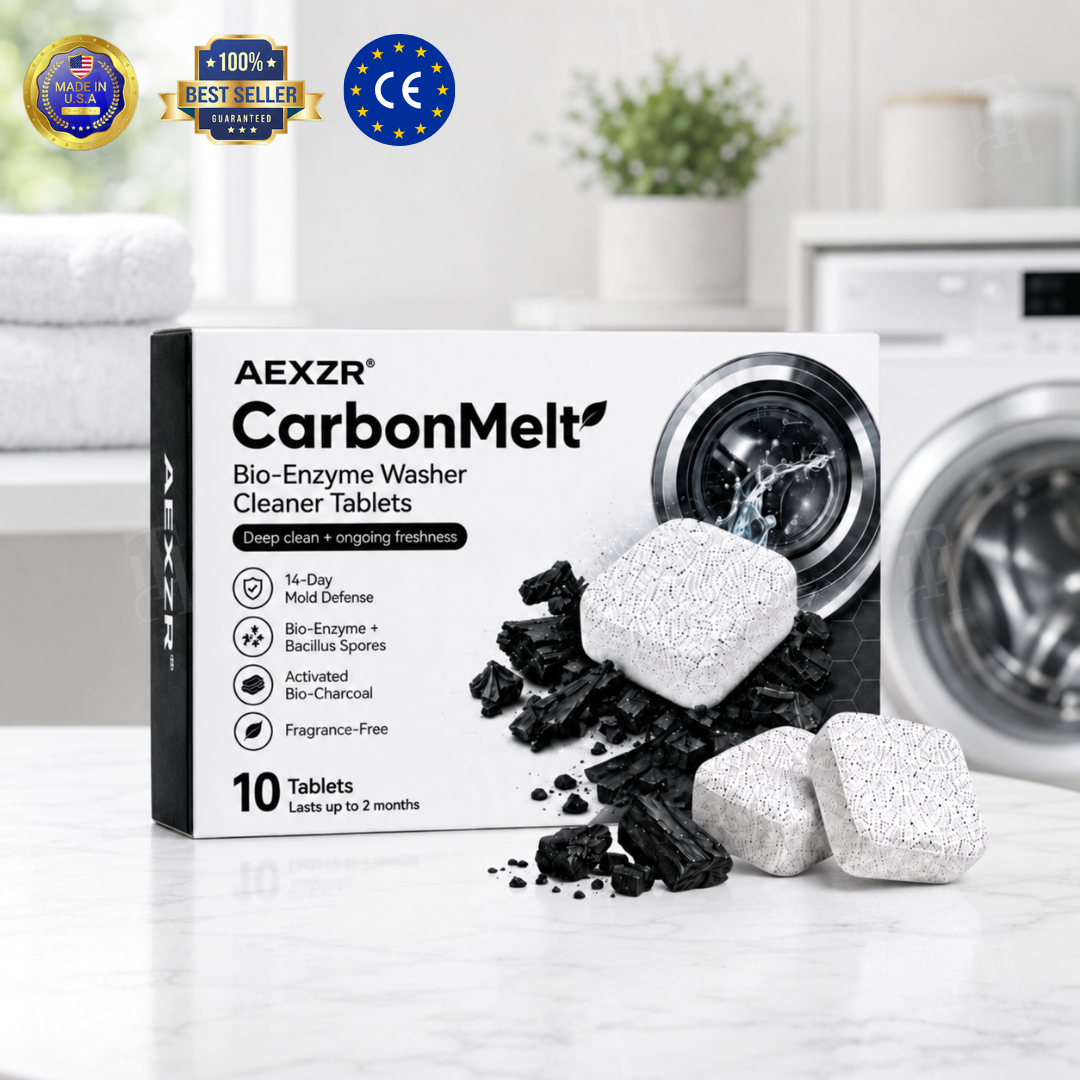 🔥 LIMITED TIME 52% OFF! 🏆 Official Store | 1 Wash Zero Odor | AEXZR® CarbonMelt Bio-Enzyme Washer Cleaner Tablets 🎁