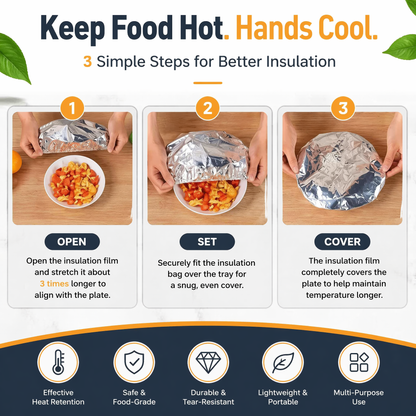 🏆AEXZR® Insulated Food Covers (50 PCS) – Keep Meals Warm, Ready, & Covered🍽️