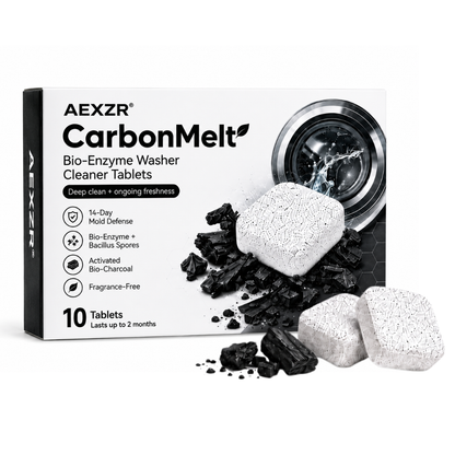 🔥 LIMITED TIME 52% OFF! 🏆 Official Store | 1 Wash Zero Odor | AEXZR® CarbonMelt Bio-Enzyme Washer Cleaner Tablets 🎁
