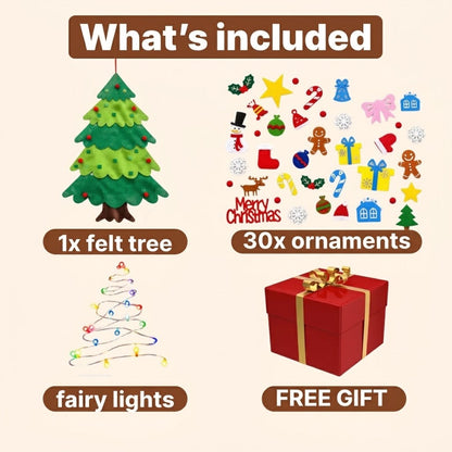 🎁Kids DIY Felt Christmas Tree Set – Create Magical Childhood Memories & Festive Fun for Toddlers🎄
