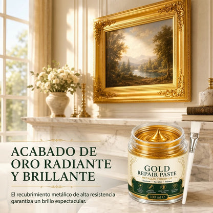 ✨ 50% DE DESCUENTO – Pasta de Pintura Dorado Metálico para Retoque y Restauración – Crema Renovadora para Marcos, Muebles y Decoración – Acabado Alto Brillo 🖌️