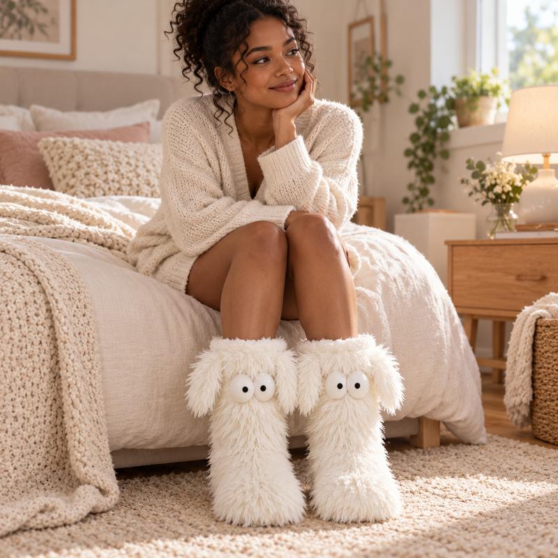 🏆🔥LAST DAY BUY 1 GET 1 FREE⚡50K+ SOLD💕Women's Cosy Fleece-Lined Slipper Socks|Thick & Cosy Anti-Slip