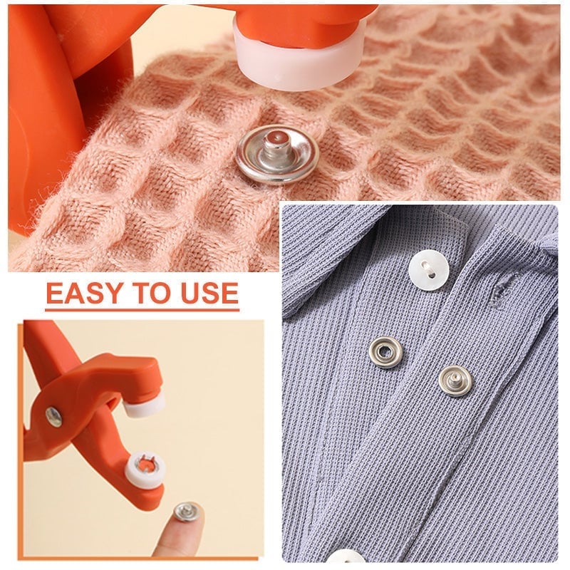 🧵 No-Sew Metal Snap Button Kit with Fastener Pliers – 100 Sets, Rust-Resistant & Easy DIY