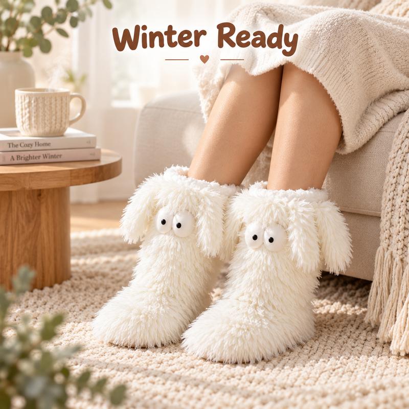 🏆🔥LAST DAY BUY 1 GET 1 FREE⚡50K+ SOLD💕Women's Cosy Fleece-Lined Slipper Socks|Thick & Cosy Anti-Slip