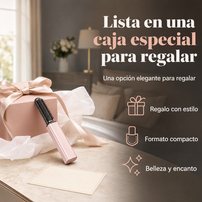 👩¡Peinado perfecto en 3 segundos! Mini peine moldeador inalámbrico para flequillo 