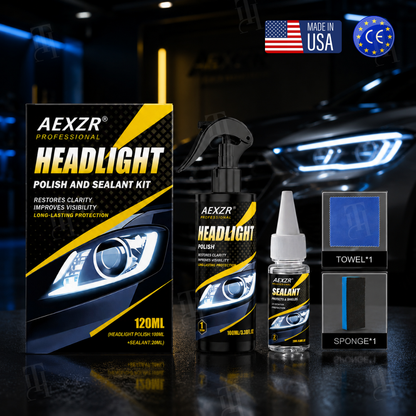 🔥 LIMITED TIME: ✨ AEXZR® Professional Headlight Restoration Kit – Instantly Removes Yellowing & Haze for Crystal-Clear Lights 🔦 | Save 56% Today!