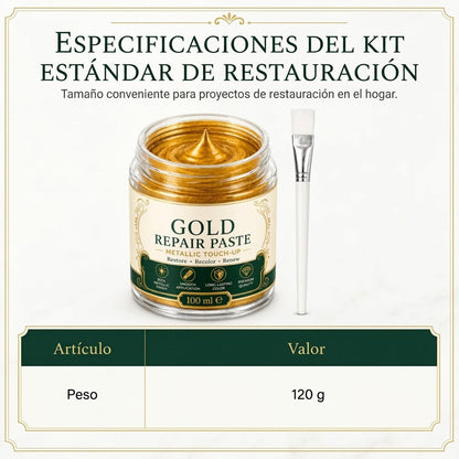 ✨ 50% DE DESCUENTO – Pasta de Pintura Dorado Metálico para Retoque y Restauración – Crema Renovadora para Marcos, Muebles y Decoración – Acabado Alto Brillo 🖌️