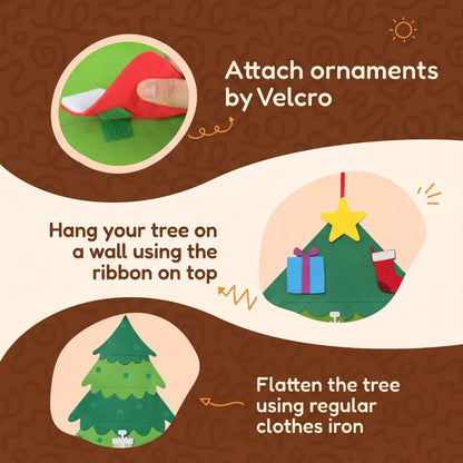 🎁Kids DIY Felt Christmas Tree Set – Create Magical Childhood Memories & Festive Fun for Toddlers🎄