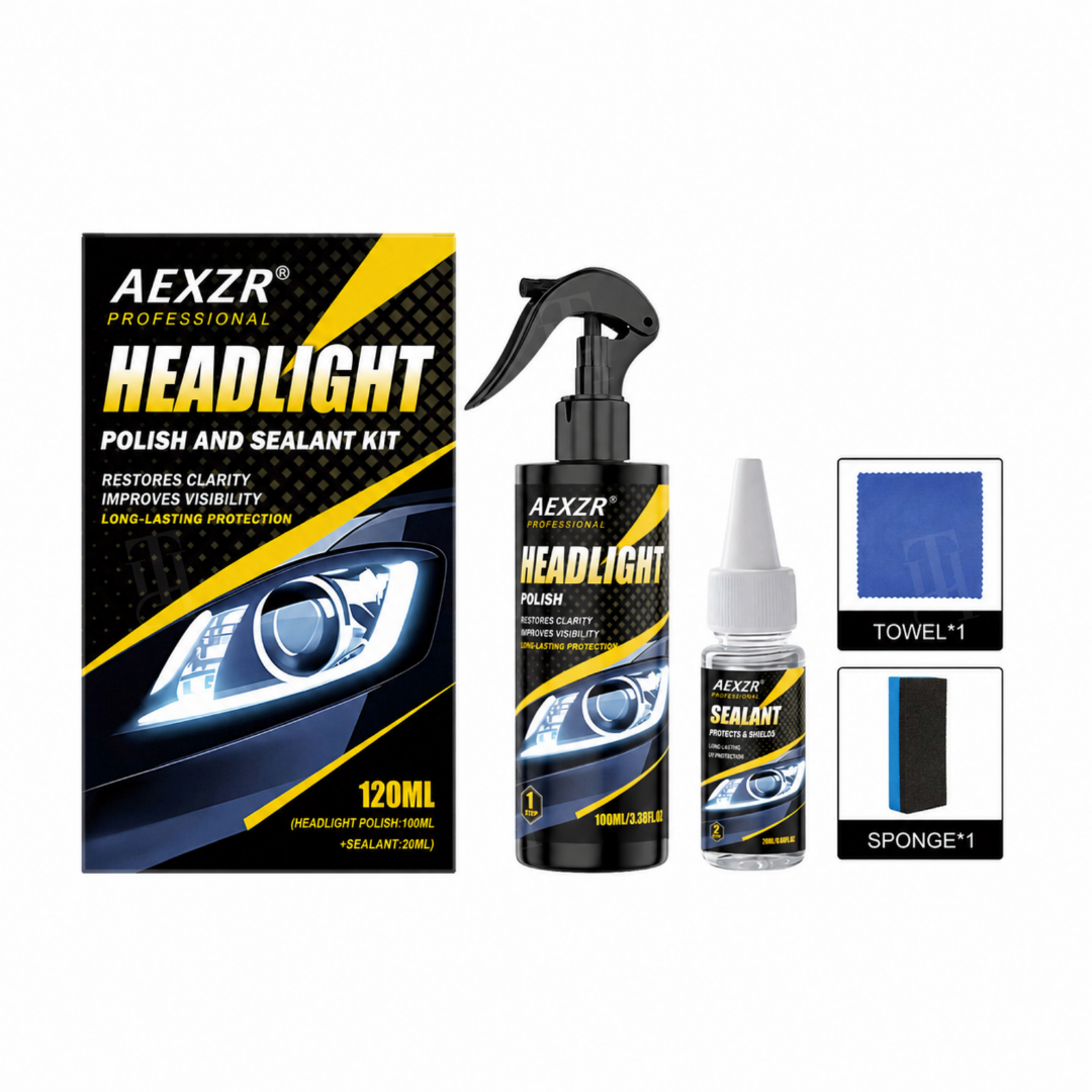🔥 LIMITED TIME: ✨ AEXZR® Professional Headlight Restoration Kit – Instantly Removes Yellowing & Haze for Crystal-Clear Lights 🔦 | Save 56% Today!