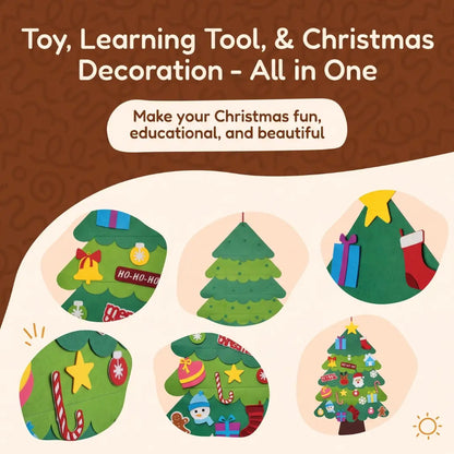 🎁Kids DIY Felt Christmas Tree Set – Create Magical Childhood Memories & Festive Fun for Toddlers🎄