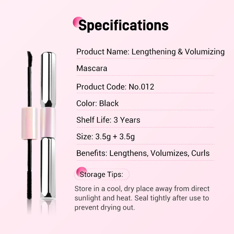 🎁 BUY 2 GET 1 FREE! 🥳 Double-Ended Waterproof Volumizing Mascara – Fuller, More Defined Lashes! 💖✨