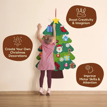 🎁Kids DIY Felt Christmas Tree Set – Create Magical Childhood Memories & Festive Fun for Toddlers🎄