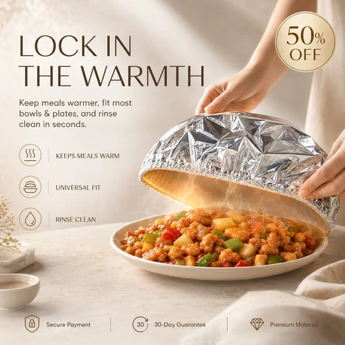 🏆AEXZR® Insulated Food Covers (50 PCS) – Keep Meals Warm, Ready, & Covered🍽️