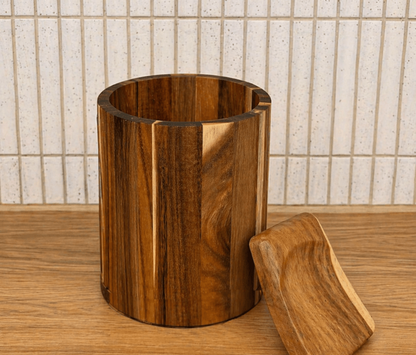 Teak Kitchen Caddy and Spoon Rest