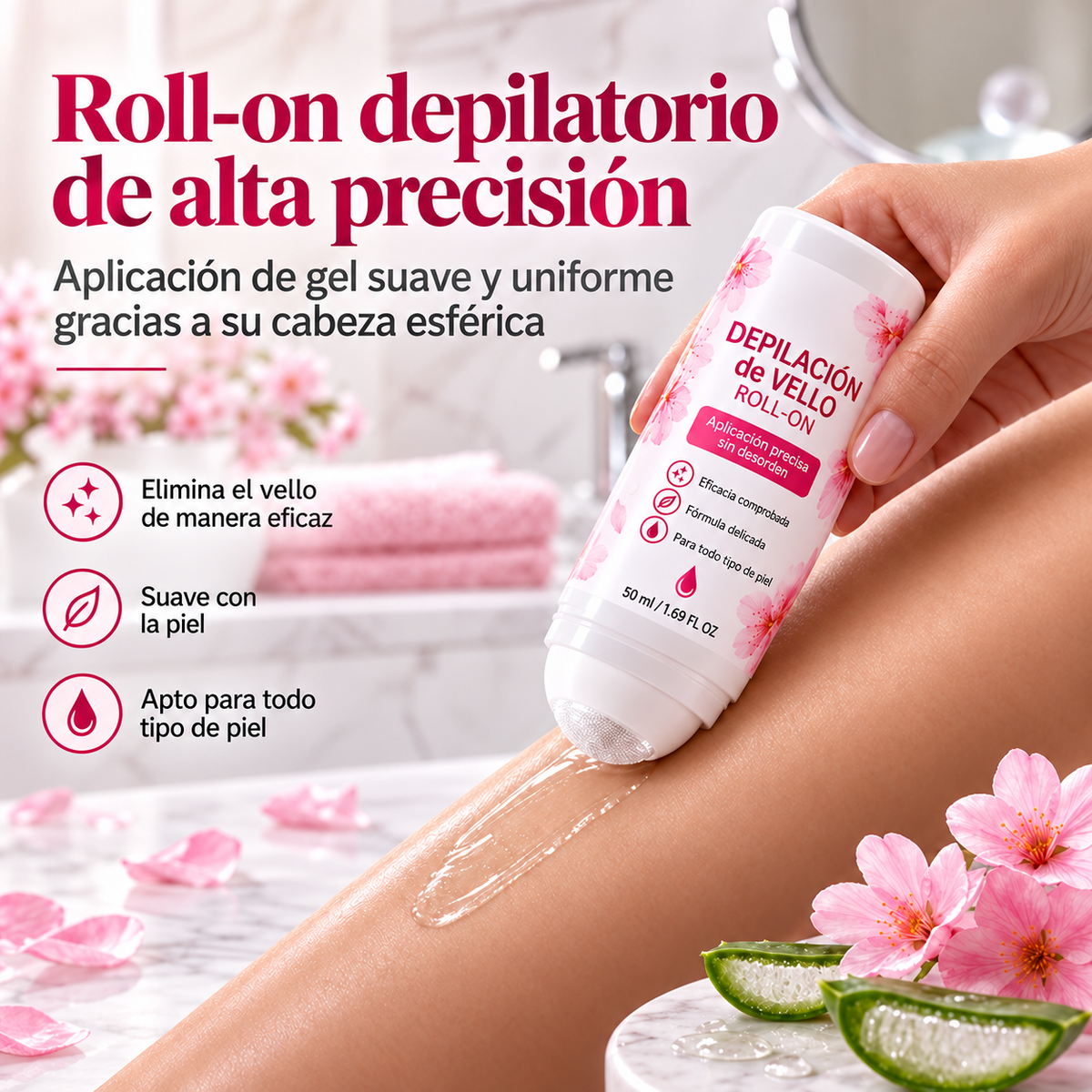 ✨ Roll-On Depilatorio Corporal Suave: Suavidad Aterciopelada Sin Irritación 🌸