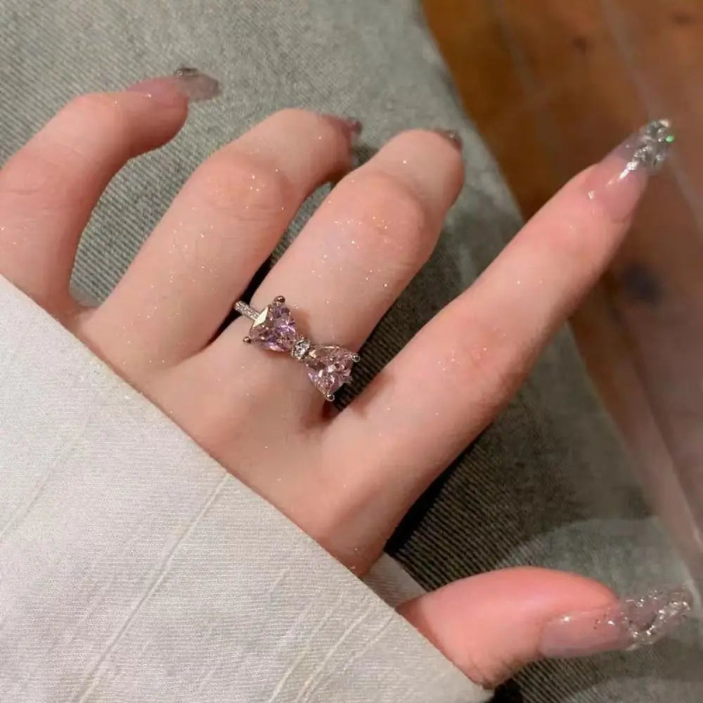 CZTICLE® Modischer, verstellbarer Ring mit Schleife