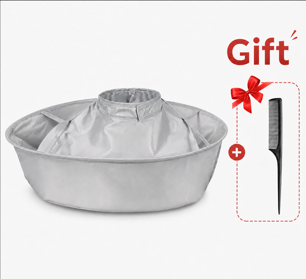 🎁 Free Comb Included! Hair Cutting Cape with Catcher – No More Messy Floors