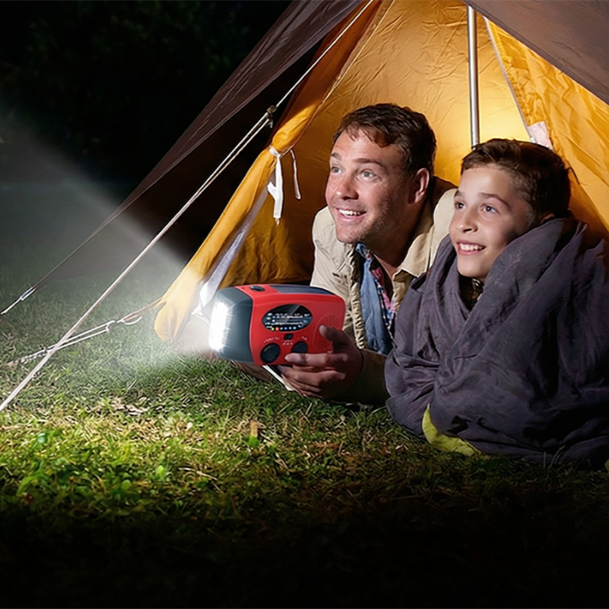 🏕️ 📻Multifunctional Portable Solar Emergency Radio – Power Bank, Hand Crank &  Crisis Preparedness