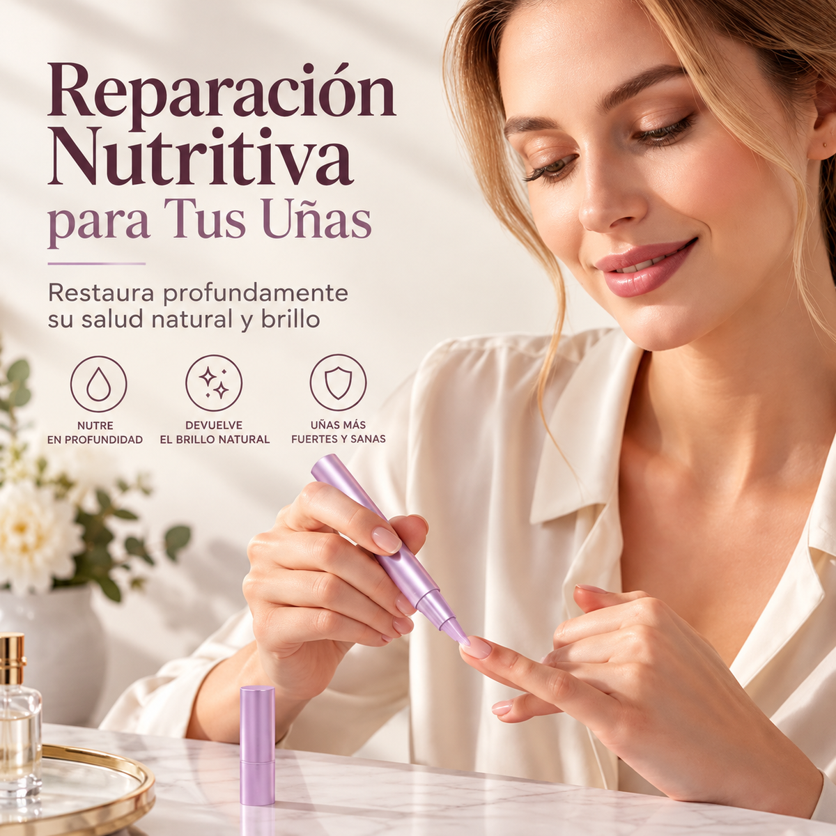 ⏰ ¡Promoción 3x2! Pluma Reparadora 3 en 1 para Hidratar Uñas y Cutículas 💅
