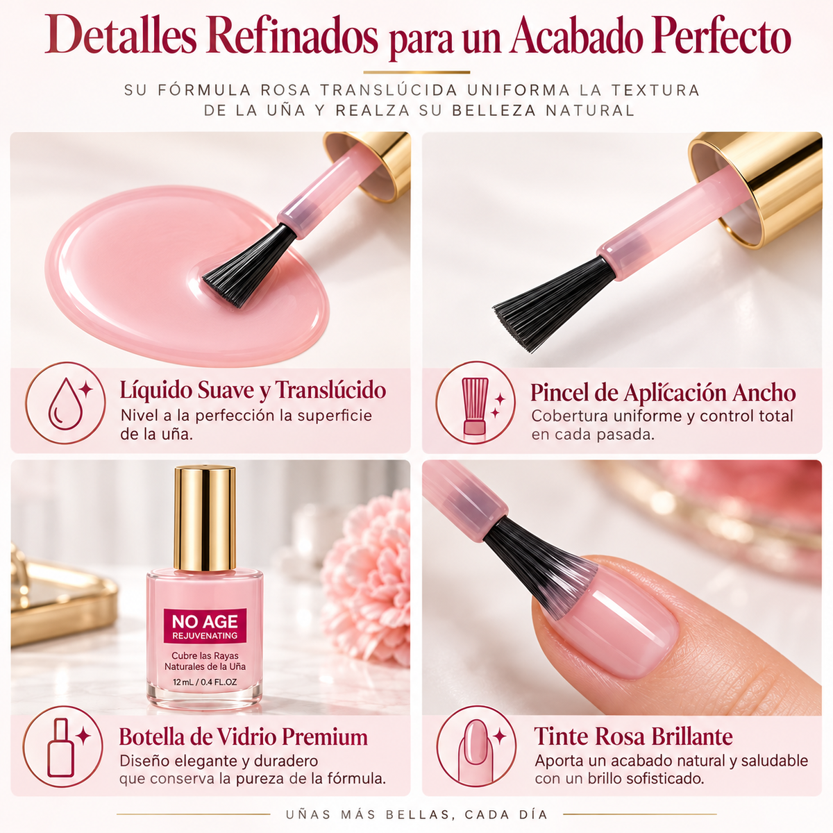 💅 Base Niveladora y Rellenador de Estrías para Uñas Lisas y Perfectas ✨