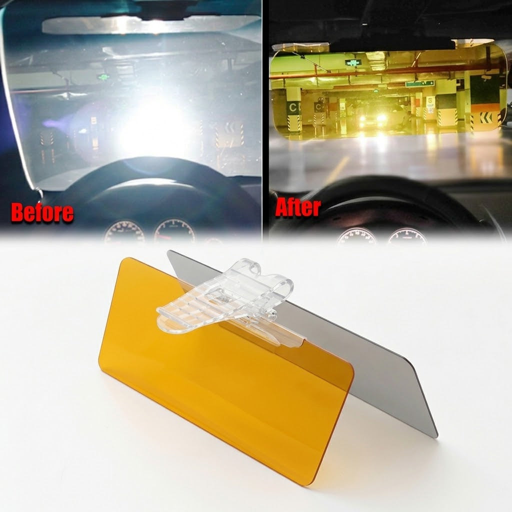 🎁 Buy 2, Get 1 FREE! | 🚗 Universal HD Anti-Glare Car Visor – ☀️Clearer Day & Night Driving🌙