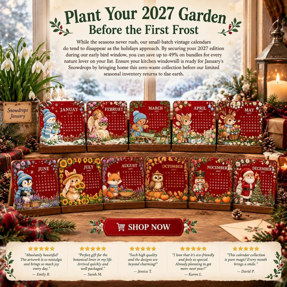 🎄🗓️ Edición Limitada de Navidad — 🪴✨ Calendario Ecológico y Plantable “Eterno” 2027