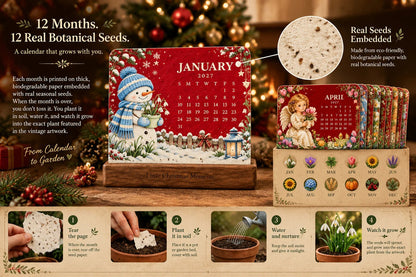 🎄🗓️ Edición Limitada de Navidad — 🪴✨ Calendario Ecológico y Plantable “Eterno” 2027