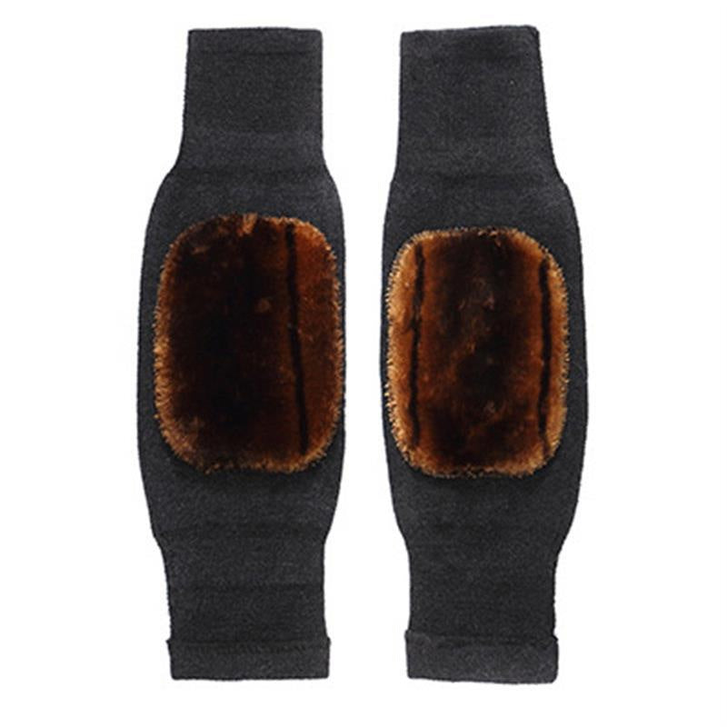 Universal Cold Protection Thickened Faux Furred Knee Pads