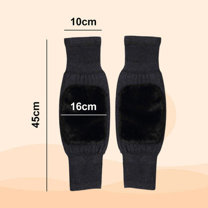 Universal Cold Protection Thickened Faux Furred Knee Pads