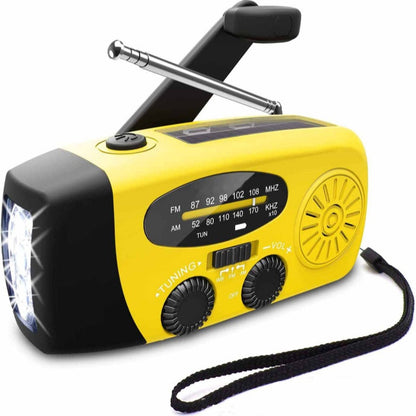 🏕️ 📻Multifunctional Portable Solar Emergency Radio – Power Bank, Hand Crank &  Crisis Preparedness