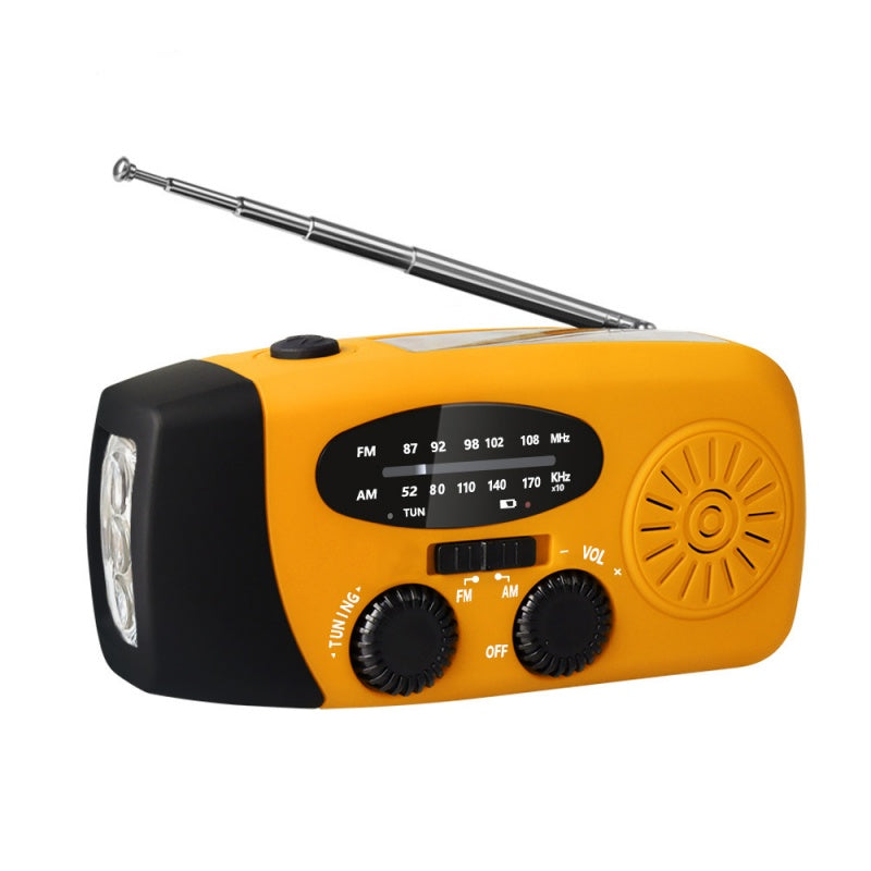🏕️ 📻Multifunctional Portable Solar Emergency Radio – Power Bank, Hand Crank &  Crisis Preparedness