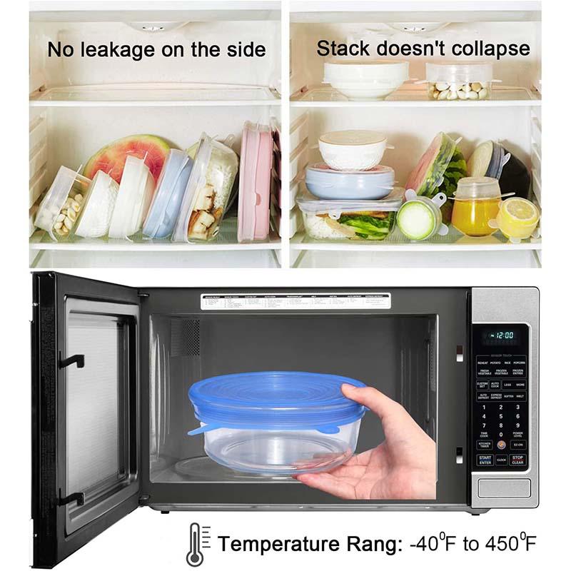 🥗 Reusable Silicone Stretch Lids for Food Storage – 6 Pack Food Grade Covers ✨