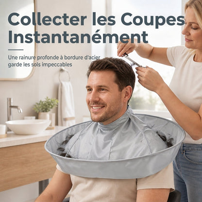 🎁 Free Comb Included! Hair Cutting Cape with Catcher – No More Messy Floors