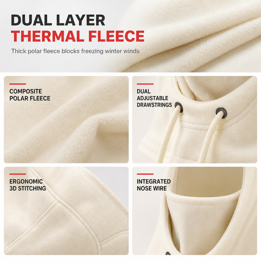 Warm winter balaclava for outdoor skiing
