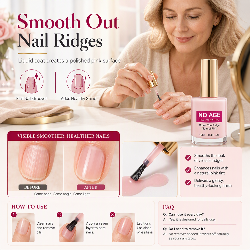 💅 Natural Nail Ridge Filler – Smoothing Base Coat