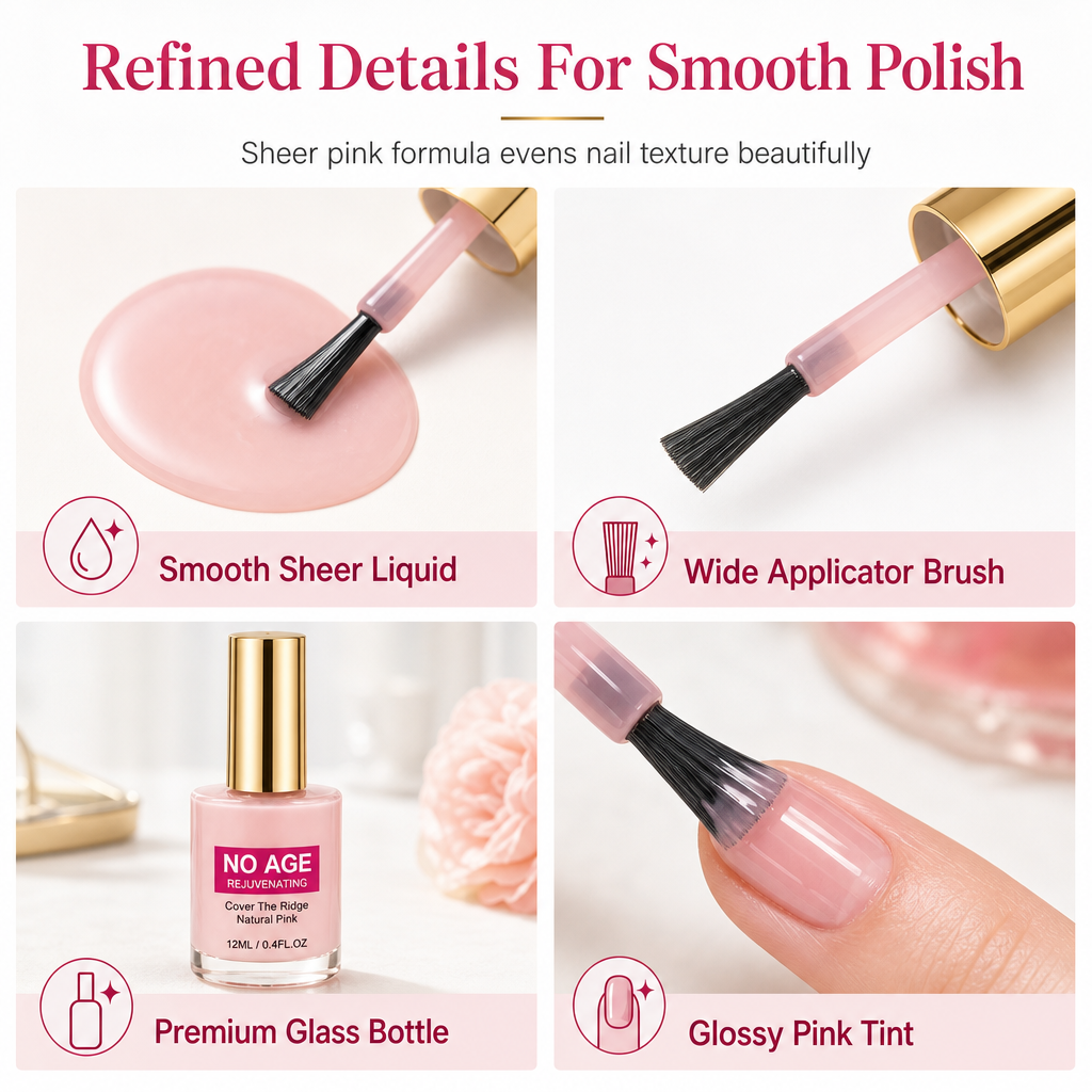💅 Natural Nail Ridge Filler – Smoothing Base Coat