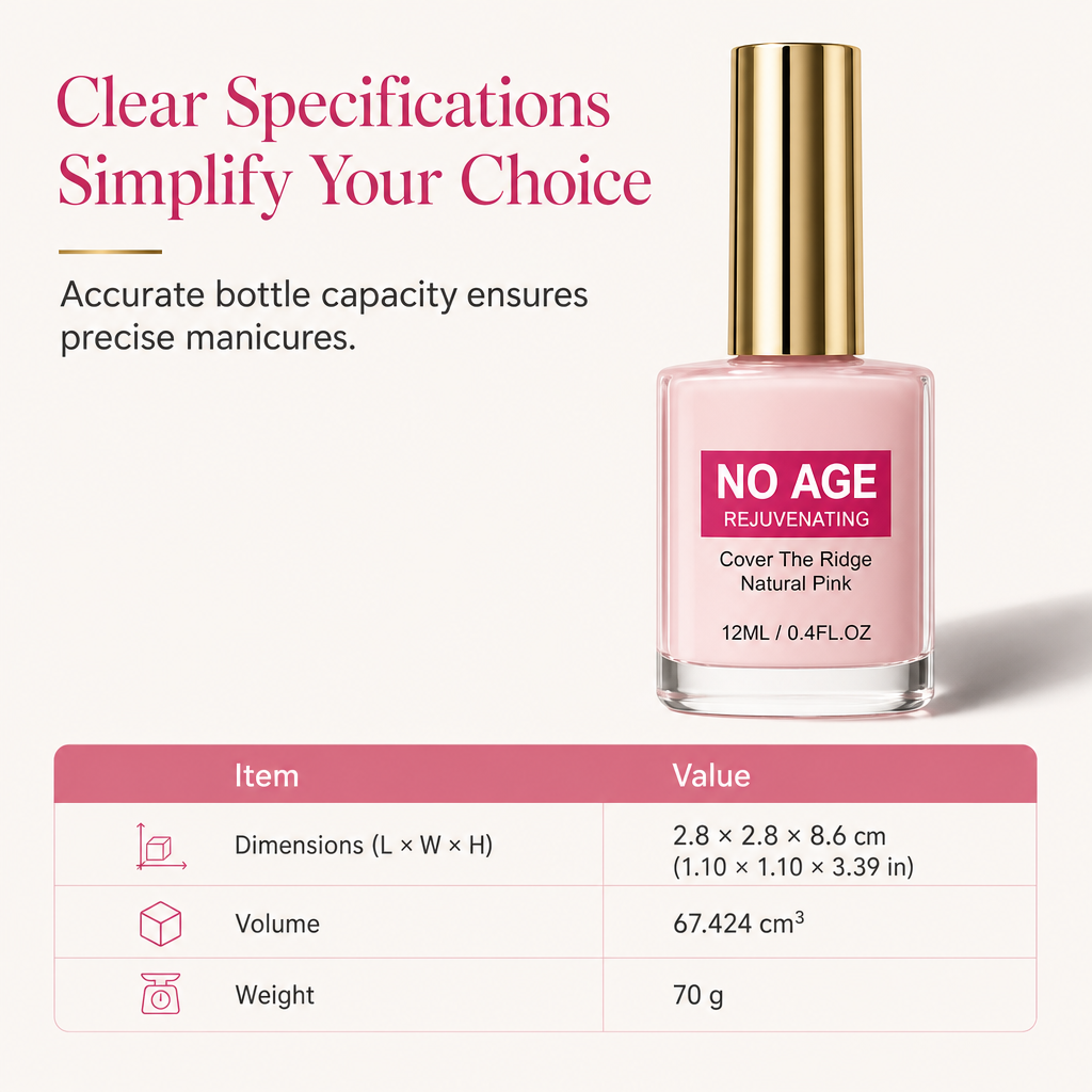 💅 Natural Nail Ridge Filler – Smoothing Base Coat