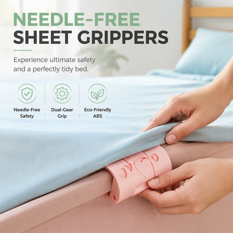 Stop Bedsheets from Slipping 🛏️ – Needle-Free Clips