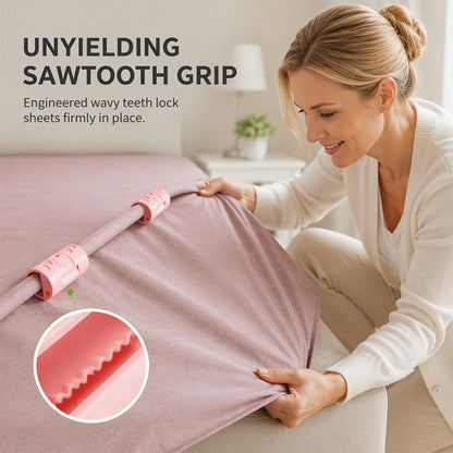 Stop Bedsheets from Slipping 🛏️ – Needle-Free Clips