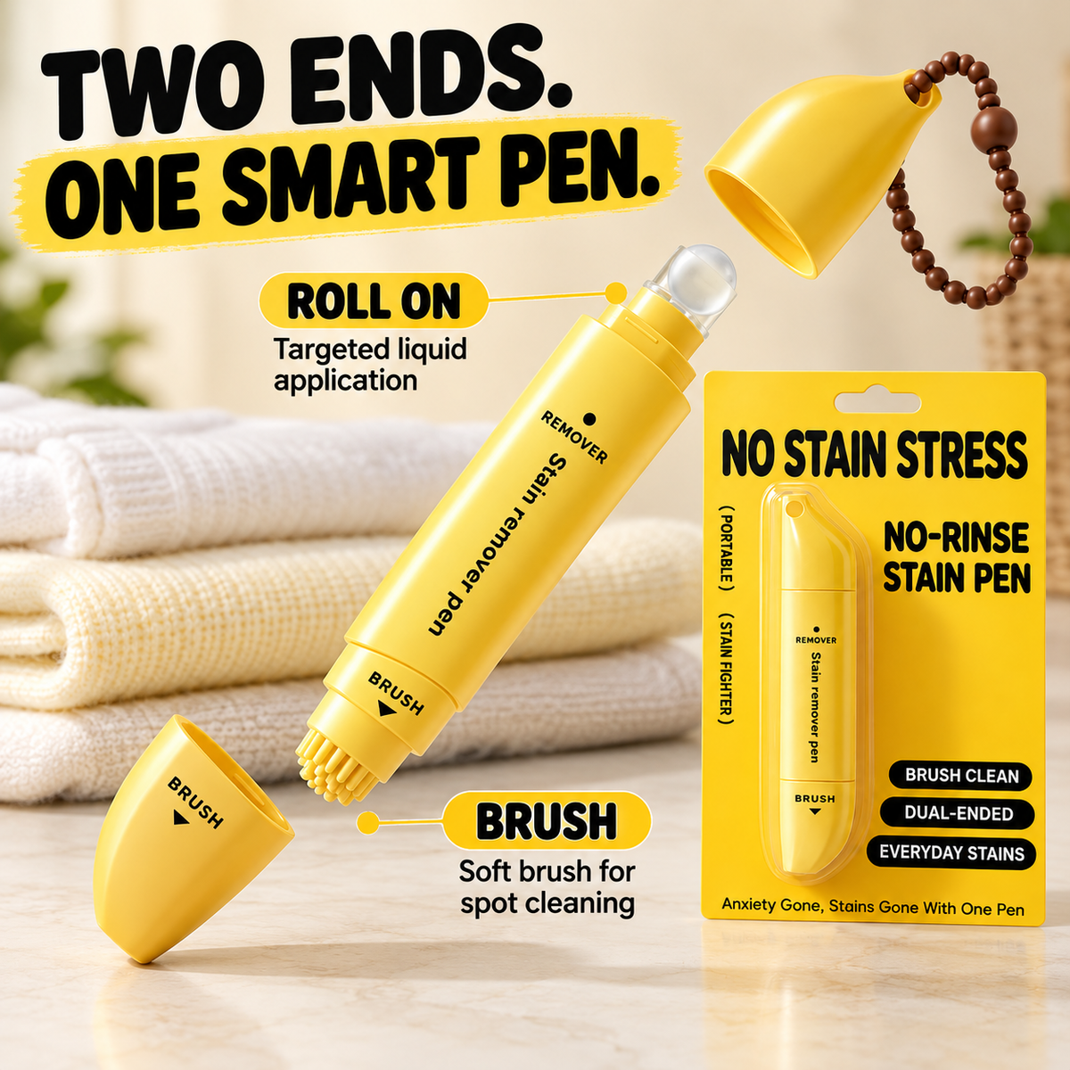 🎁 BUY 3 GET 2 FREE! 👕 Dual-Head Stain Remover Pen – Tackle Spills Anytime, Anywhere! ✨