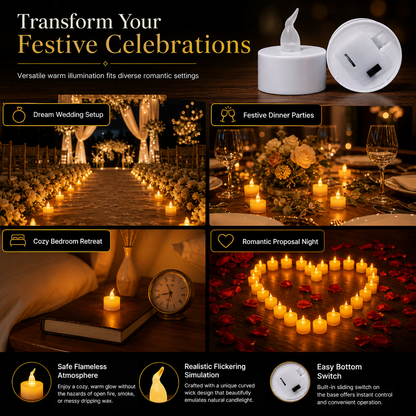 24 Pack LED Flameless Tea Light Candles