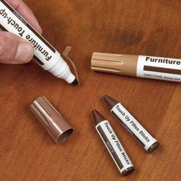 🎁 BUY 4 GET 4 FREE! 🪵 17-Piece Wood Repair Markers Kit – Make Scratches Disappear & Save Your Furniture in Seconds! 🛋️
