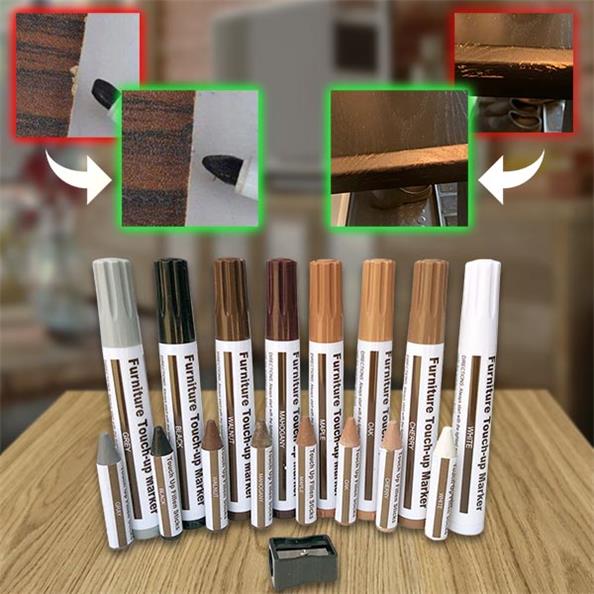 🎁 BUY 4 GET 4 FREE! 🪵 17-Piece Wood Repair Markers Kit – Make Scratches Disappear & Save Your Furniture in Seconds! 🛋️