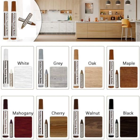 🎁 BUY 4 GET 4 FREE! 🪵 17-Piece Wood Repair Markers Kit – Make Scratches Disappear & Save Your Furniture in Seconds! 🛋️