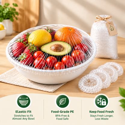🔥49% OFF - Reusable Stretch Bowl Covers 100pcs | Silicone Food Stretch Lids for Bowls, Plates & Leftovers