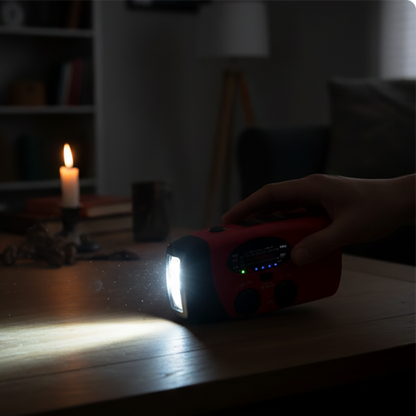🏕️ 📻Multifunctional Portable Solar Emergency Radio – Power Bank, Hand Crank &  Crisis Preparedness